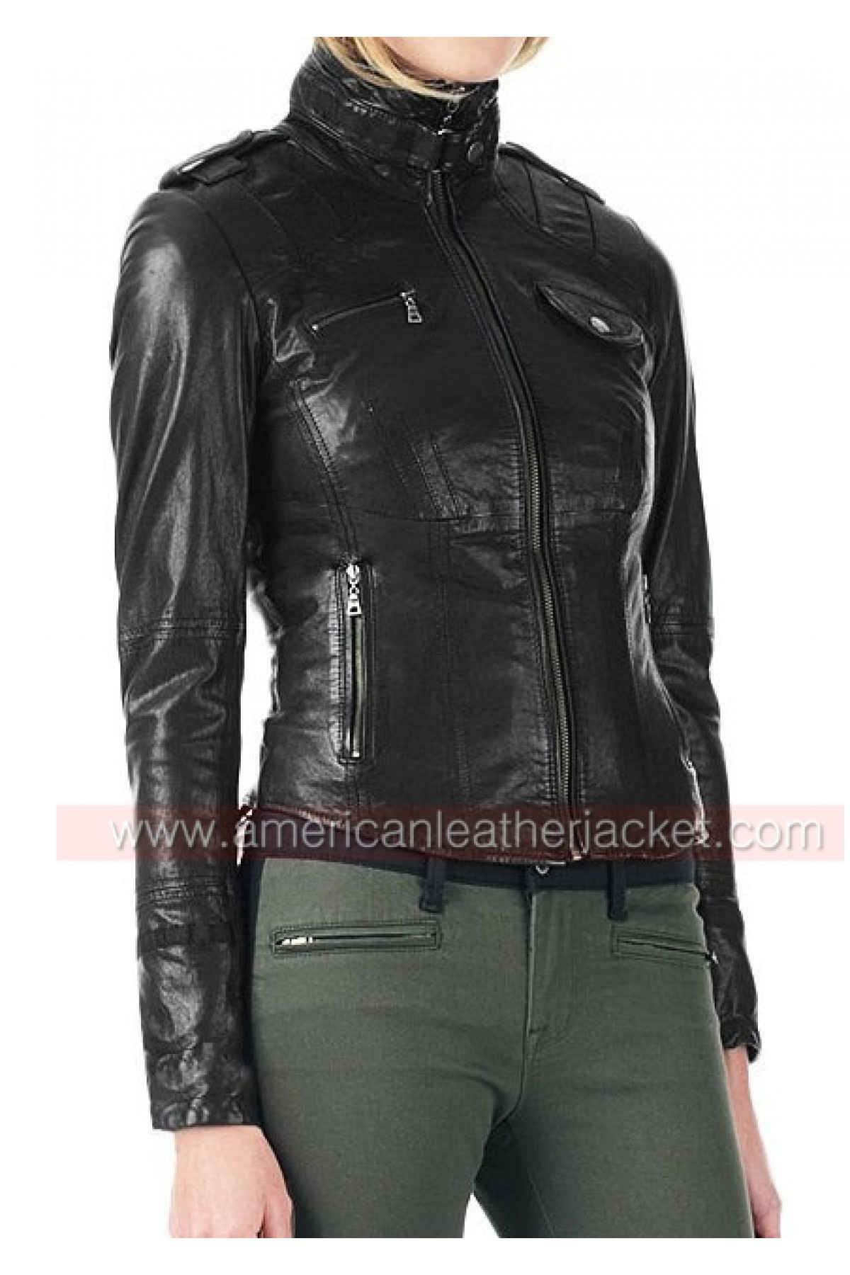 Arrow Sara Lance Leather Jacket | Caity Lotz Black Jacket