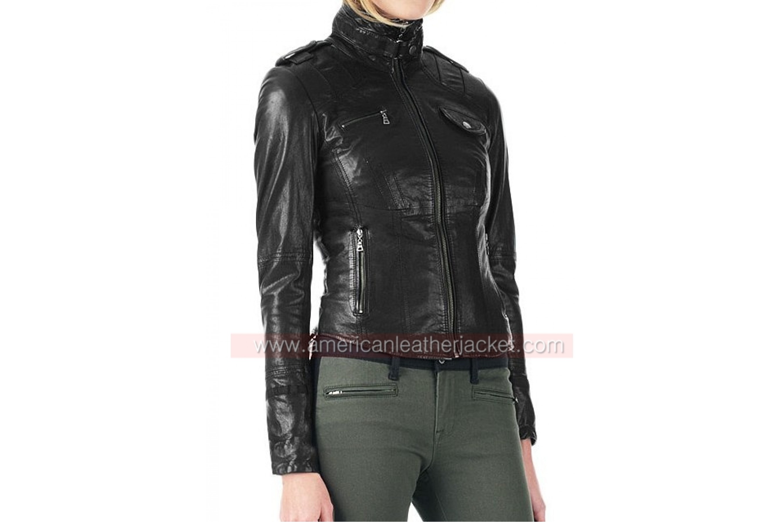 Arrow Sara Lance Leather Jacket | Caity Lotz Black Jacket