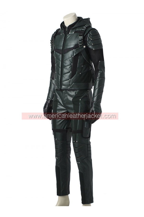 Arrow Season 5 Oliver Queen Leather Jacket