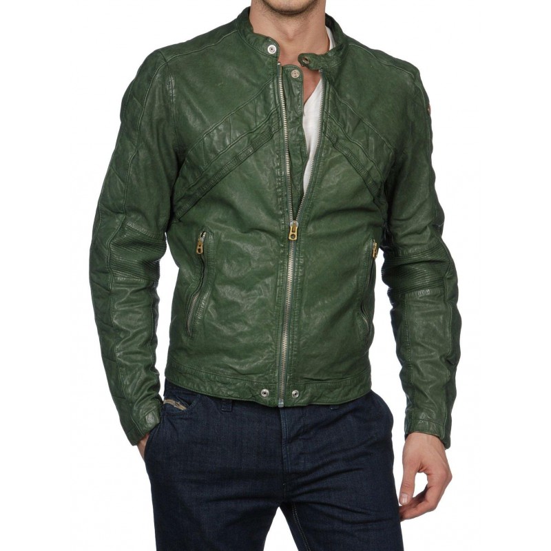 Austin and Ally Austin Moon Green Leather Jacket | Ross Lynch Jacket