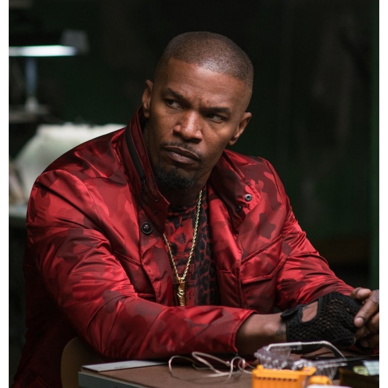 Baby Driver Bats Jamie Foxx Red Jacket