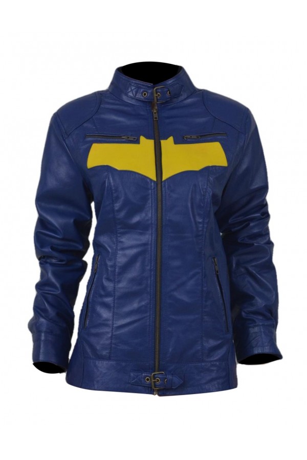 Batgirl Blue Leather Jacket