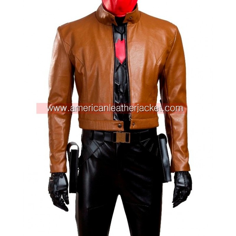Batman Arkham Knight Red Hood Leather Jacket and Vest