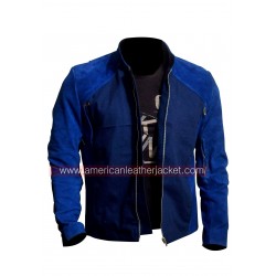 The Winter Soldier Blue Leather Jacket