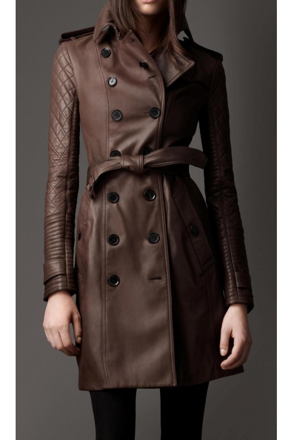 Castle Kate Beckett Leather Trench Coat