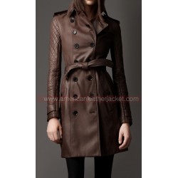 Castle Kate Beckett Leather Trench Coat