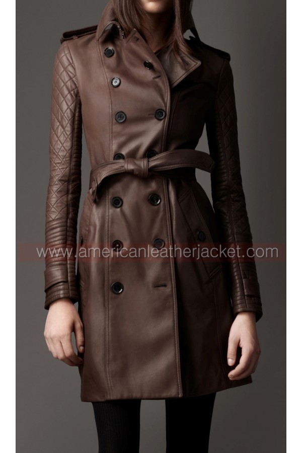 Castle Kate Beckett Leather Trench Coat