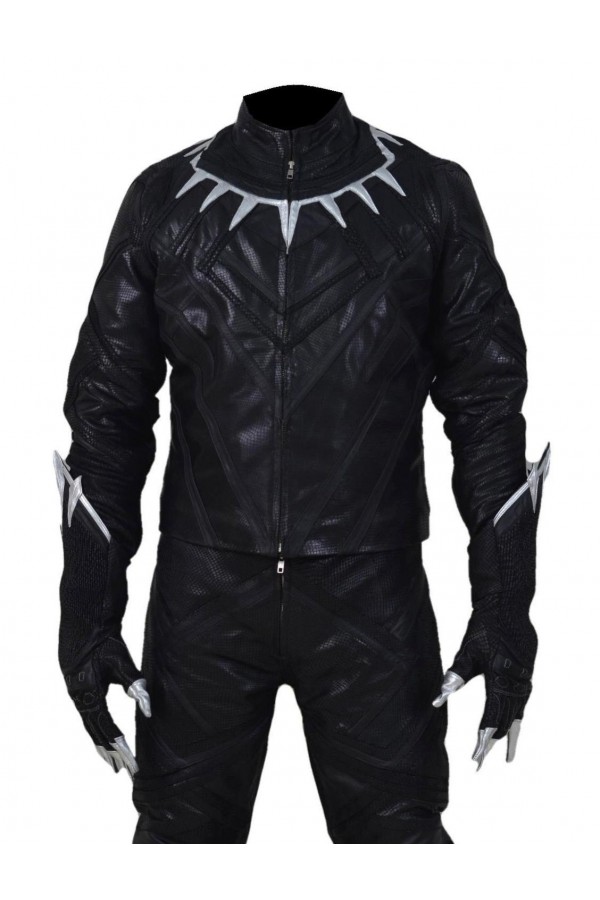 Civil War Black Panther Leather Jacket Costume