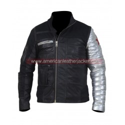 Civil War Winter Soldier Bucky Barnes Leather Jacket