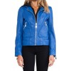 Clary Fray Blue Leather Jacket