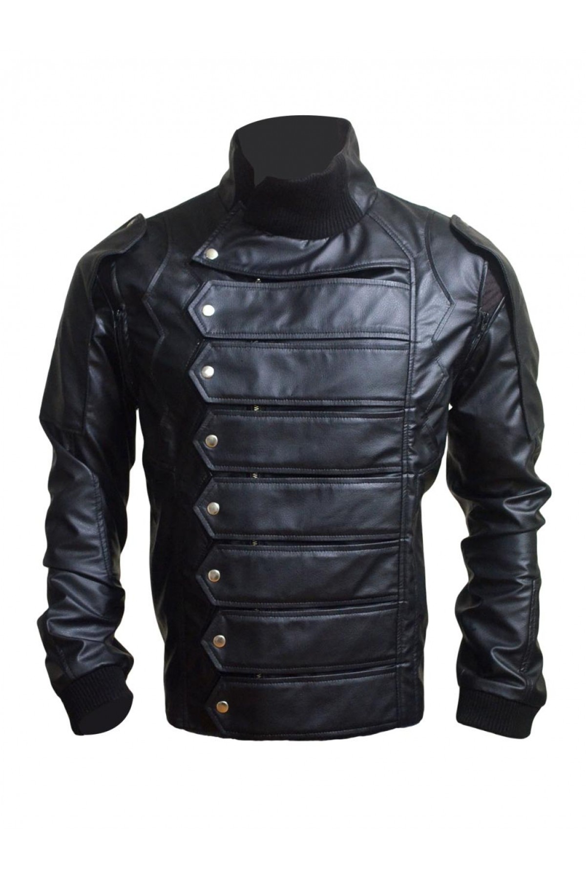 Bucky Barnes Winter Soldier Leather Jacket Vest | Sebastian Stan Jacket