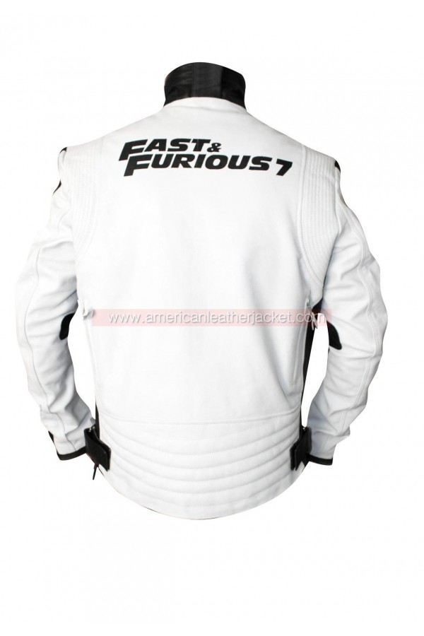 Fast And Furious 7 Vin Diesel White Jacket