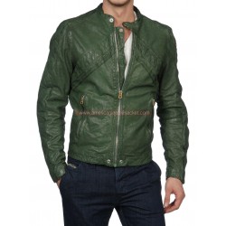 Austin & Ally Austin Moon Green Leather Jacket
