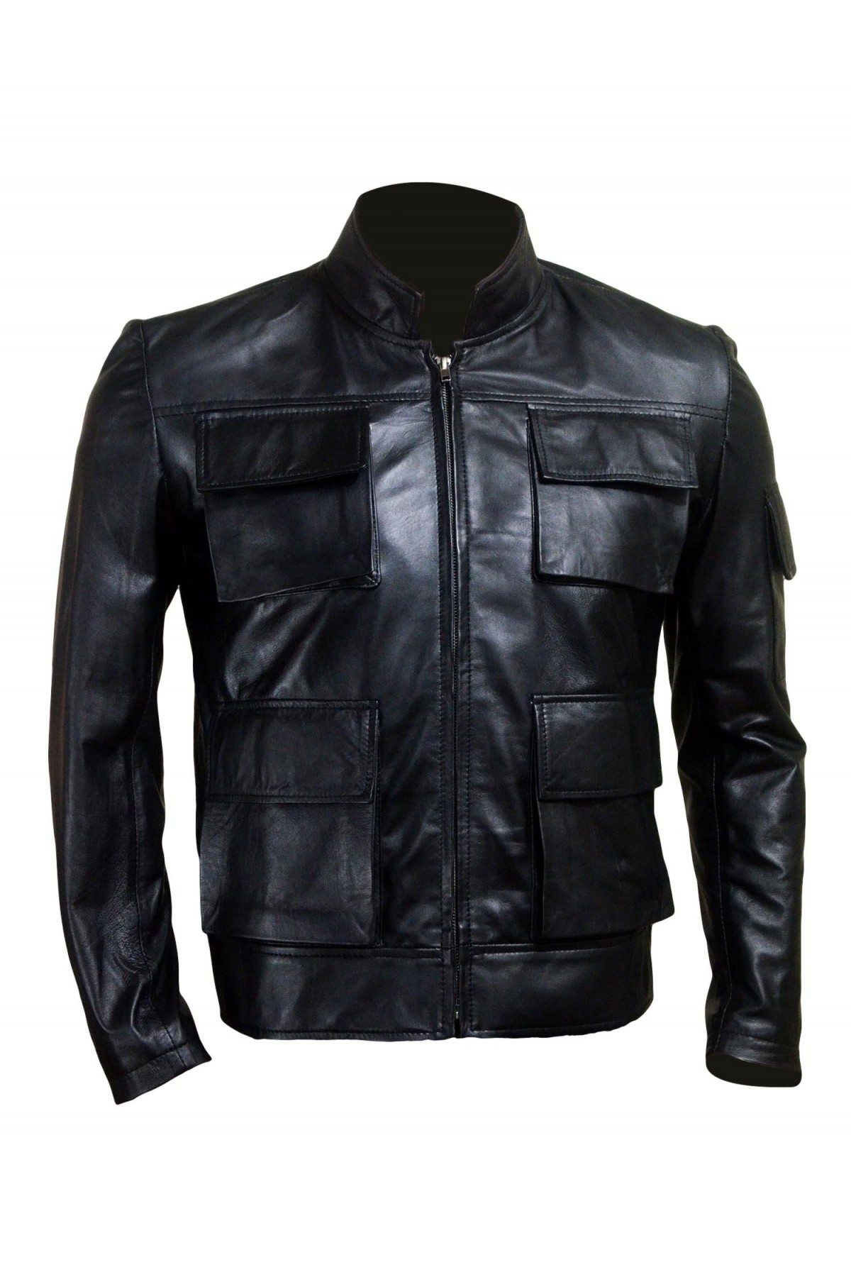 Han Solo Smuggler Leather Jacket - Americanleatherjacket.com