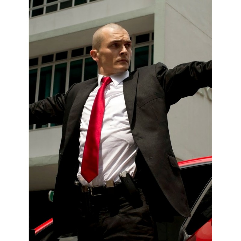 Hitman Agent 47 Suit | Rupert Friend Black Outfit and Tie