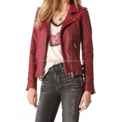 Kate Beckett Castle Season 7 Leather Jacket
