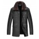 Luxury Fur Collar Detachable Genuine Leather Jacket