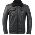 Men High Quality Shearling Black Leather Jacket