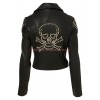 Skull Studded Biker Leather Jacket