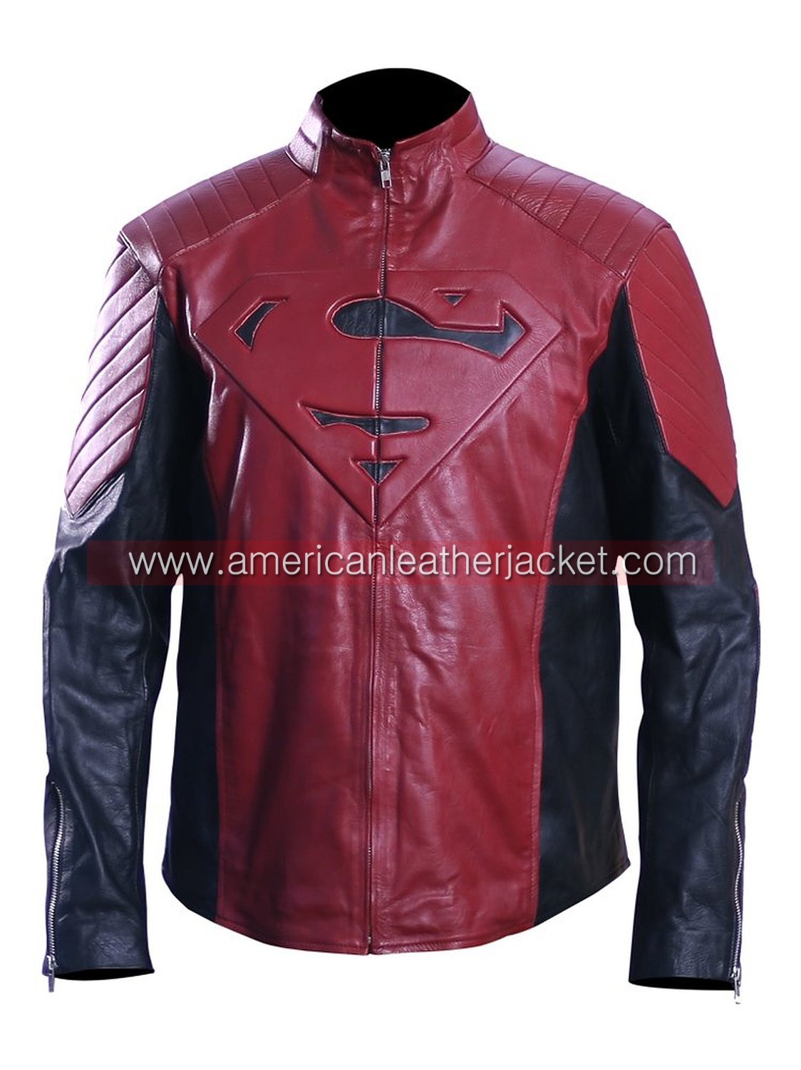 Smallville Superman Red And Black Leather Jacket