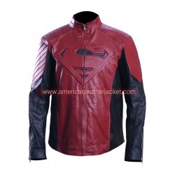 Smallville Red and Black Leather Jacket