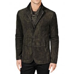 Star Crossed Castor Suede Leather Coat