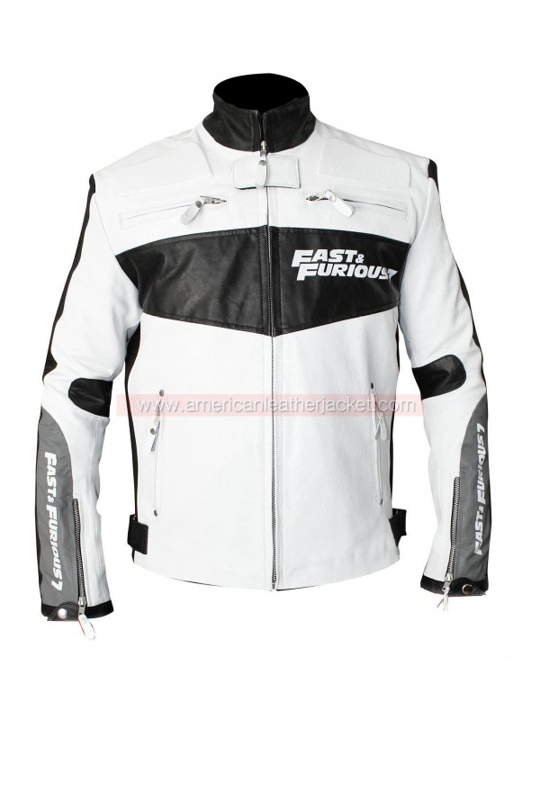 Fast And Furious 7 Vin Diesel White Jacket