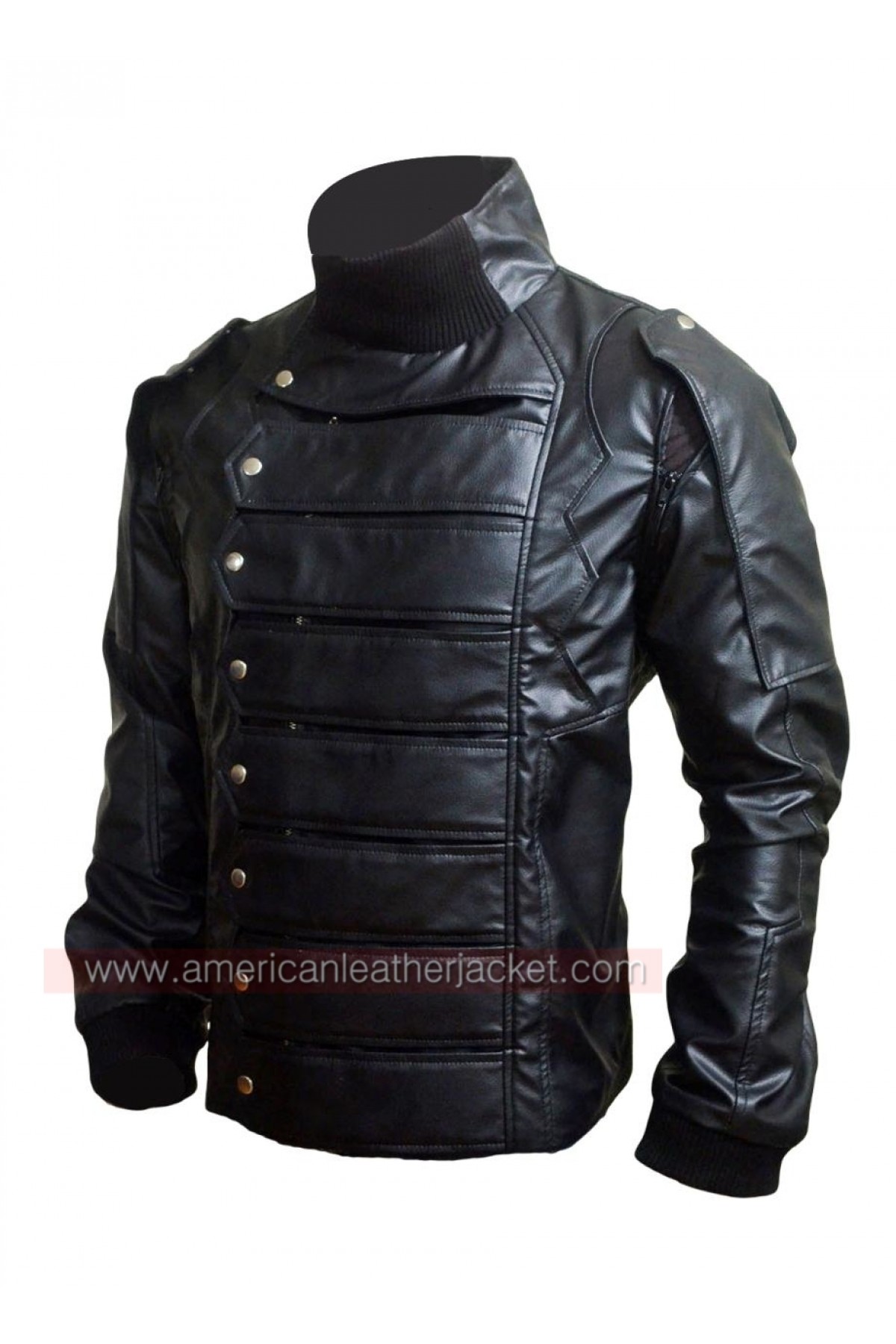 Bucky Barnes Winter Soldier Leather Jacket Vest | Sebastian Stan Jacket