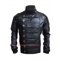 Bucky Barnes Winter Soldier Leather Jacket + Vest