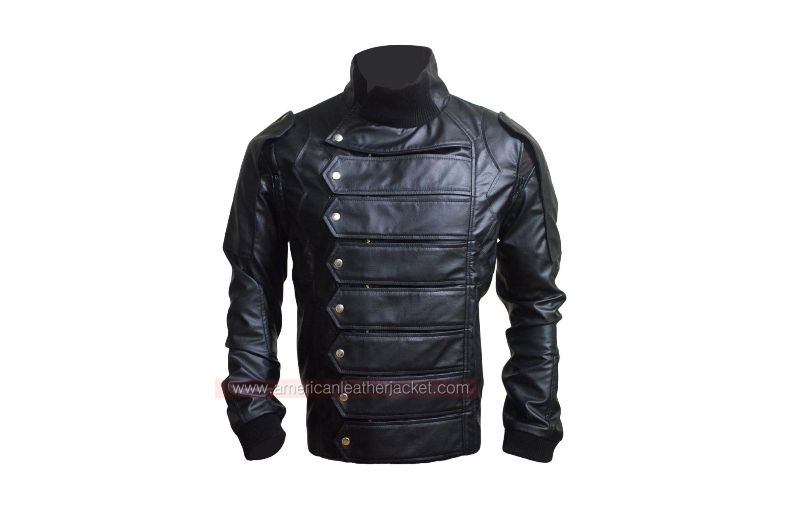 Bucky Barnes Winter Soldier Leather Jacket Vest | Sebastian Stan Jacket