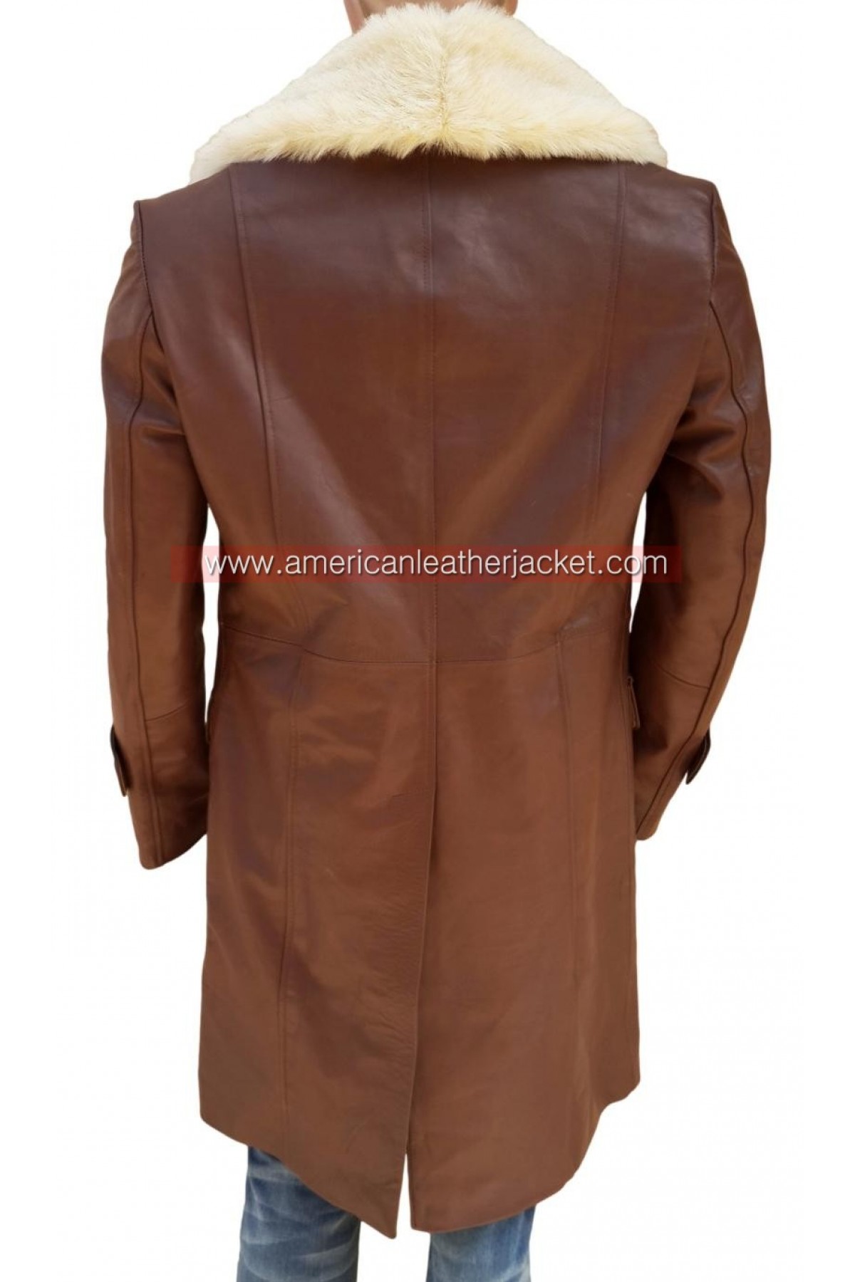 Ron Burgundy Leather Coat - Anchorman 2 The Legend Continues Coat