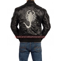 Ryan Gosling Drive Scorpion Black Satin Jacket
