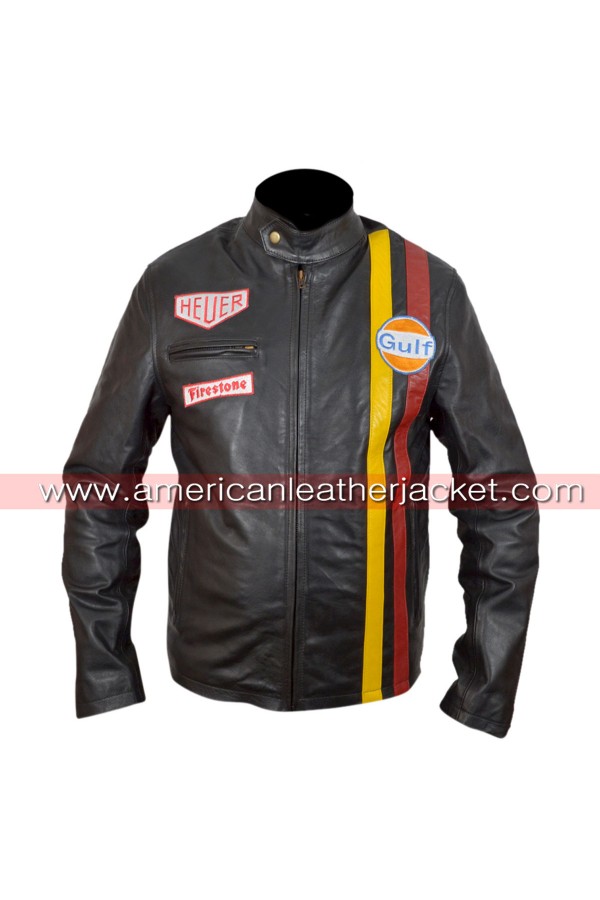 Steve McQueen Grand Prix Le Mans Leather Jacket