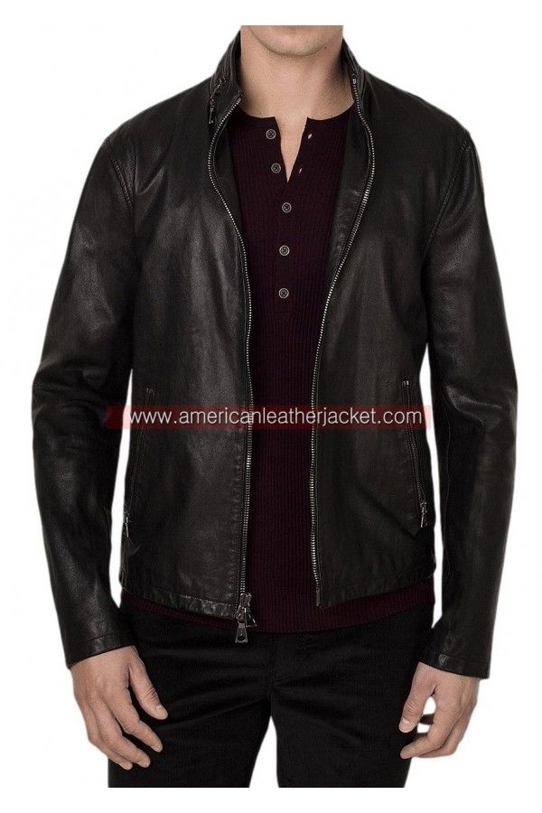 The Vampire Diaries Season 5 Damon Salvatore Leather Jacket