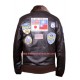 Tom Cruise Top Gun Men Fighter Jet Pilot Leather Jacket