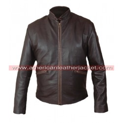 Tron Legacy Sam Flynn Distressed Brown Leather Jacket