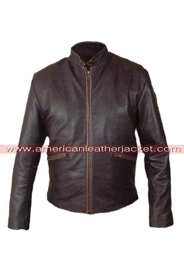 Tron Legacy Sam Flynn Distressed Brown Leather Jacket