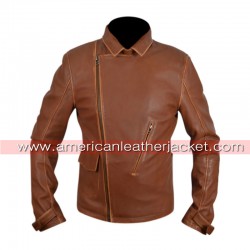 Avenger Brown Leather Jacket