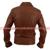 Avenger Brown Leather Jacket