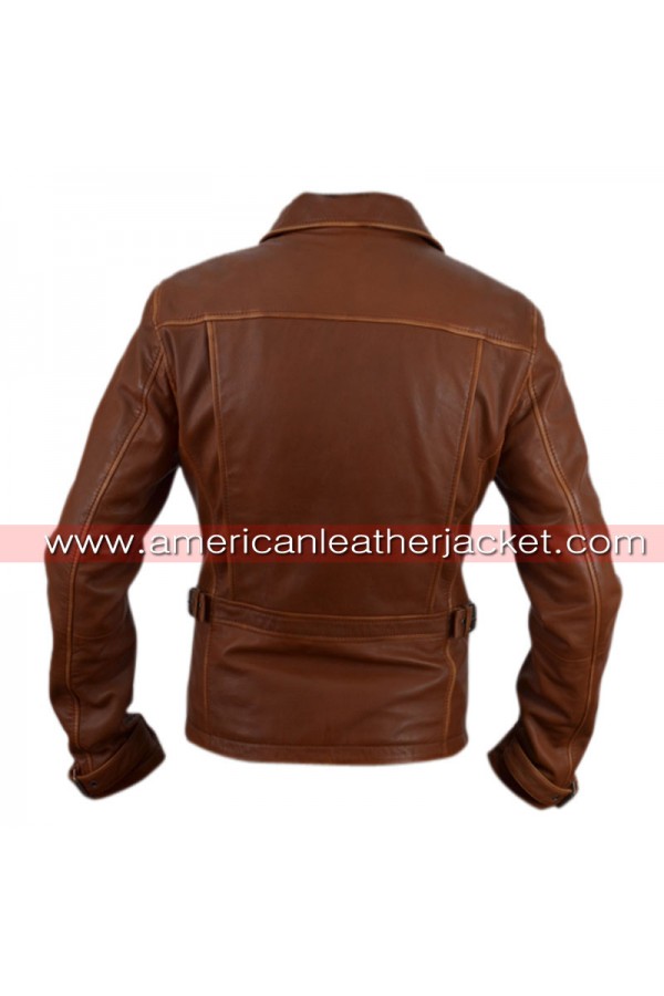 Avenger Brown Leather Jacket