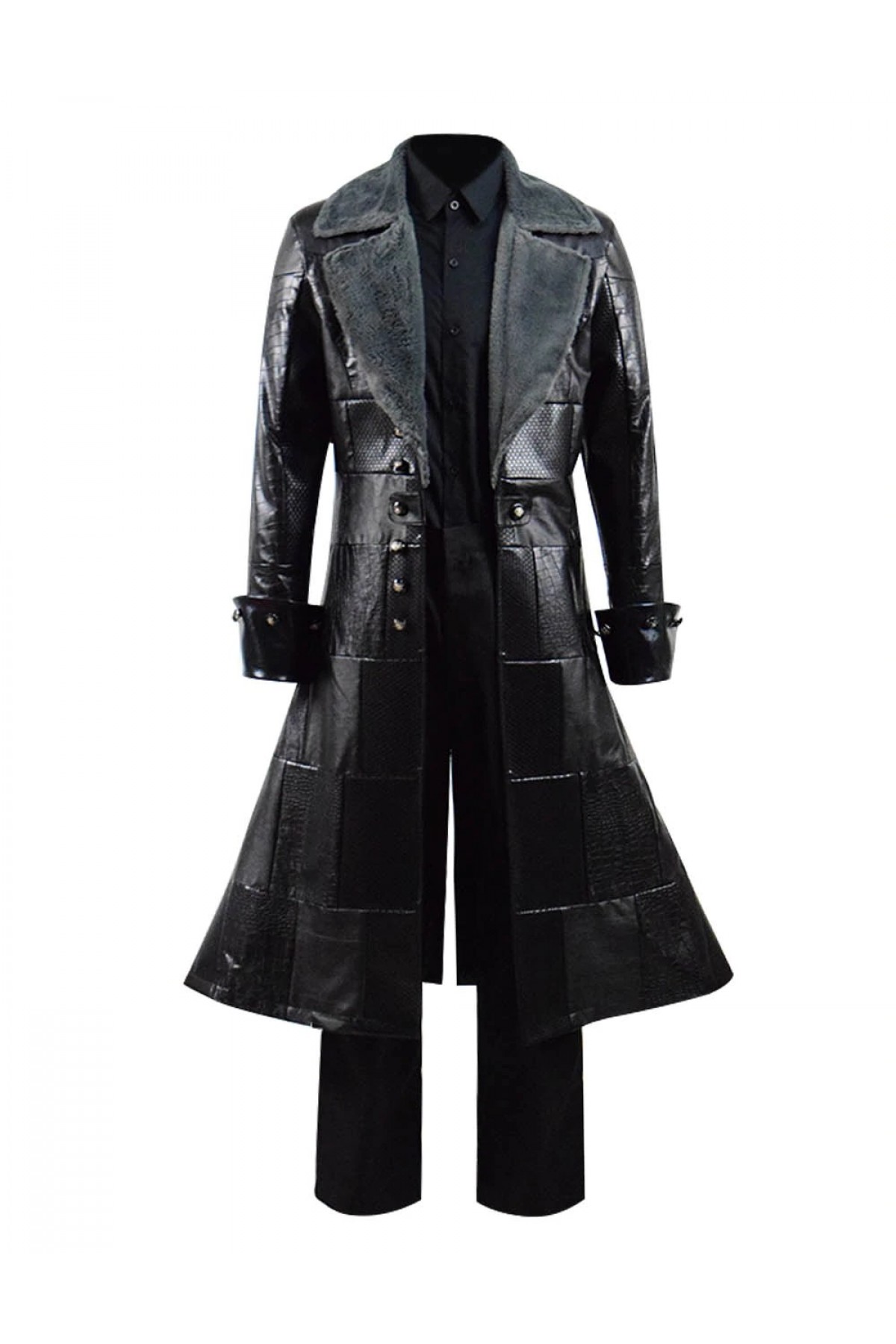 Kingdom Hearts III Sora Black Trench Leather Coat