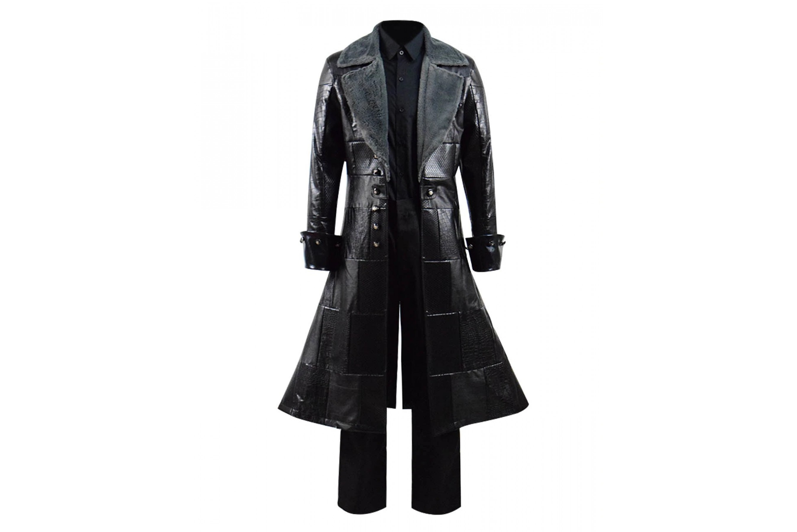 Kingdom Hearts III Sora Black Trench Leather Coat