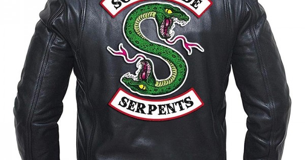 Jackets Giacca Southside Riverdale Serpents Biker Slim Fit in Pelle da Donna Snake Southside Gang D Large