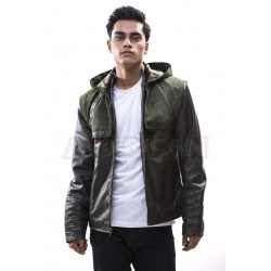 Arrow Oliver Queen Green Leather Jacket
