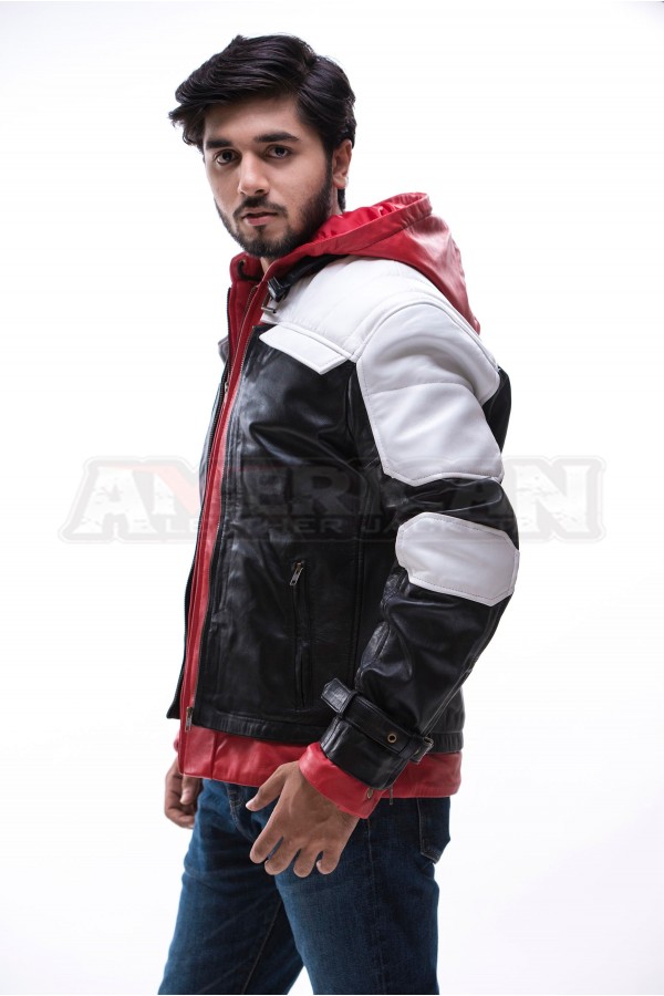 Arkham Knight Red Hood Leather Jacket