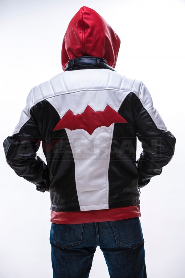 Arkham Knight Red Hood Leather Jacket