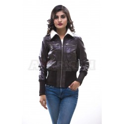 Bombshell Harley Quinn Bomber Leather Jacket