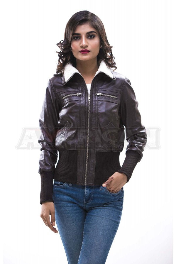 Bombshell Harley Quinn Bomber Leather Jacket