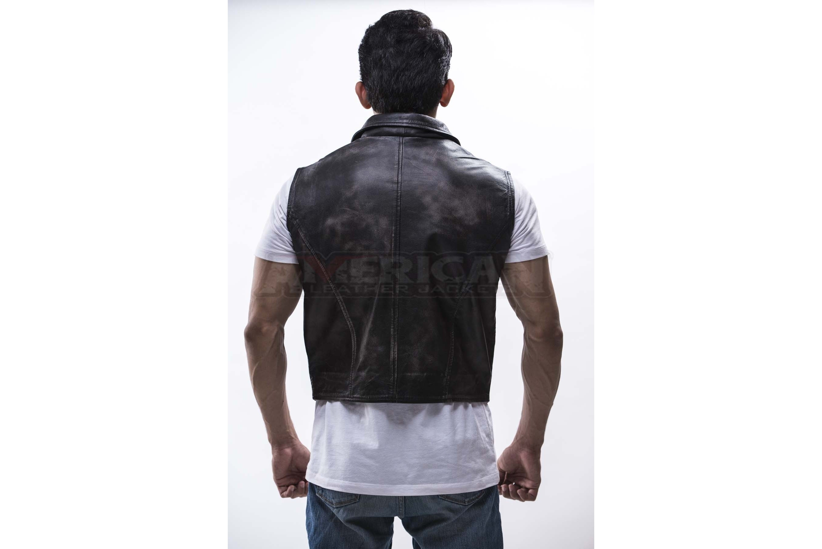 Hell On Wheels Style Real Leather Vest For Men - Brown, Cullen Bohannan Inspired, 100% Money Back Guarantee