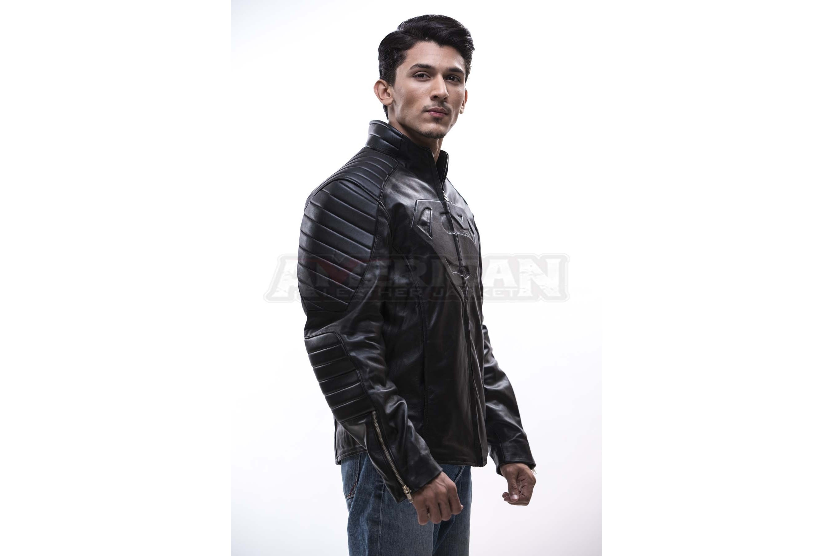 Superman Smallville Black Leather Jacket